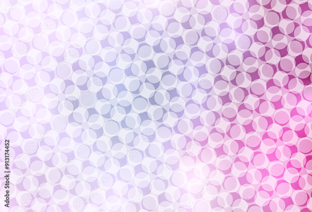 Poster light pink vector background with bubbles.