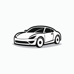 Obraz premium vector logo design black and white color with background and car icon design and car logo design 