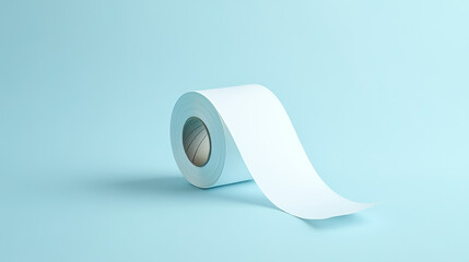 Empty white receipt tape roll for a cash register or credit card machine.