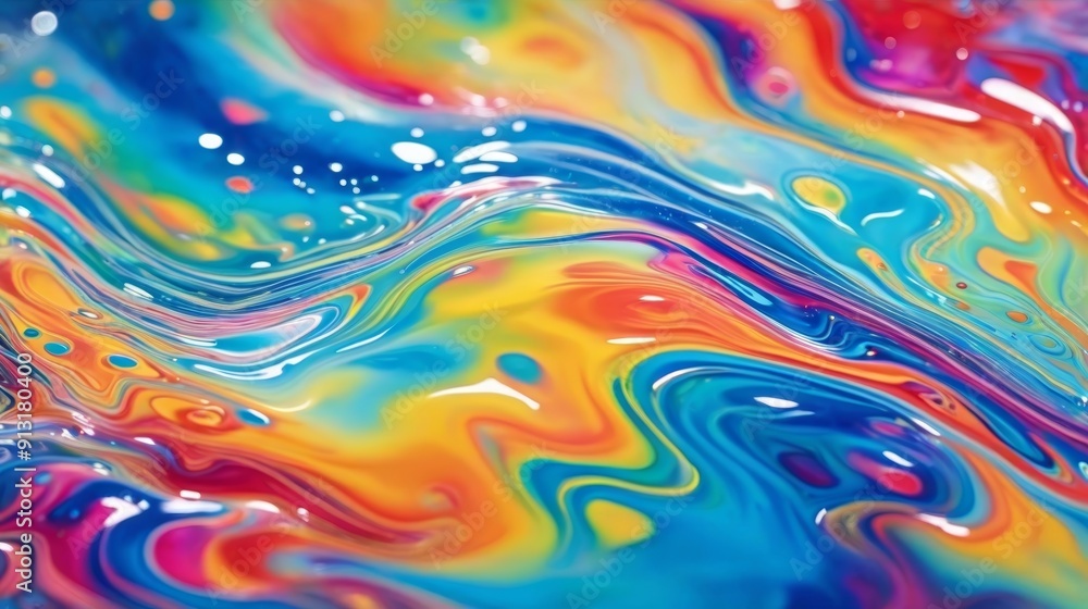 Canvas Prints Multicolored Liquid Painting Bursting With Vibrant Hues