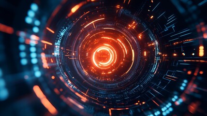 Fototapeta premium Abstract technology, neon background,