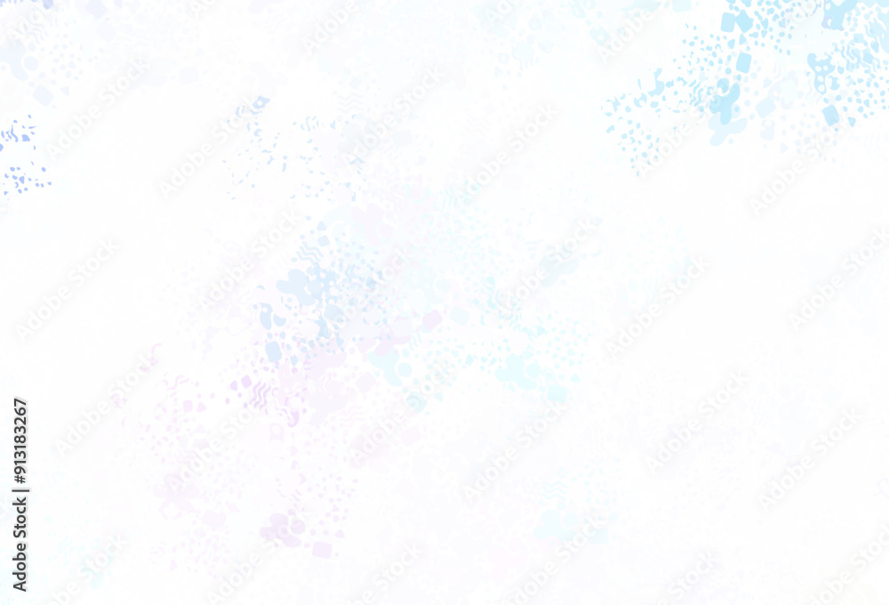 Aufkleber light blue, red vector backdrop with memphis shapes.