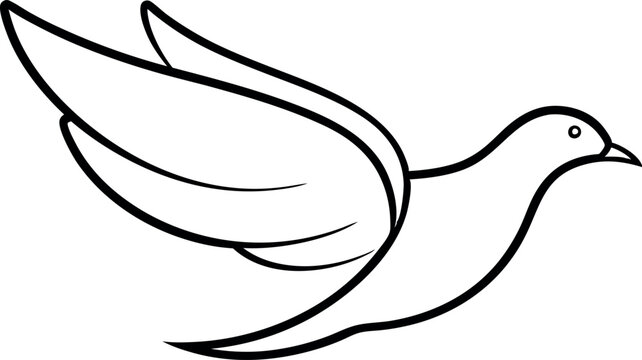 recommend clip art: Outline Drawing of a Flying Dove Symbolizing Peace