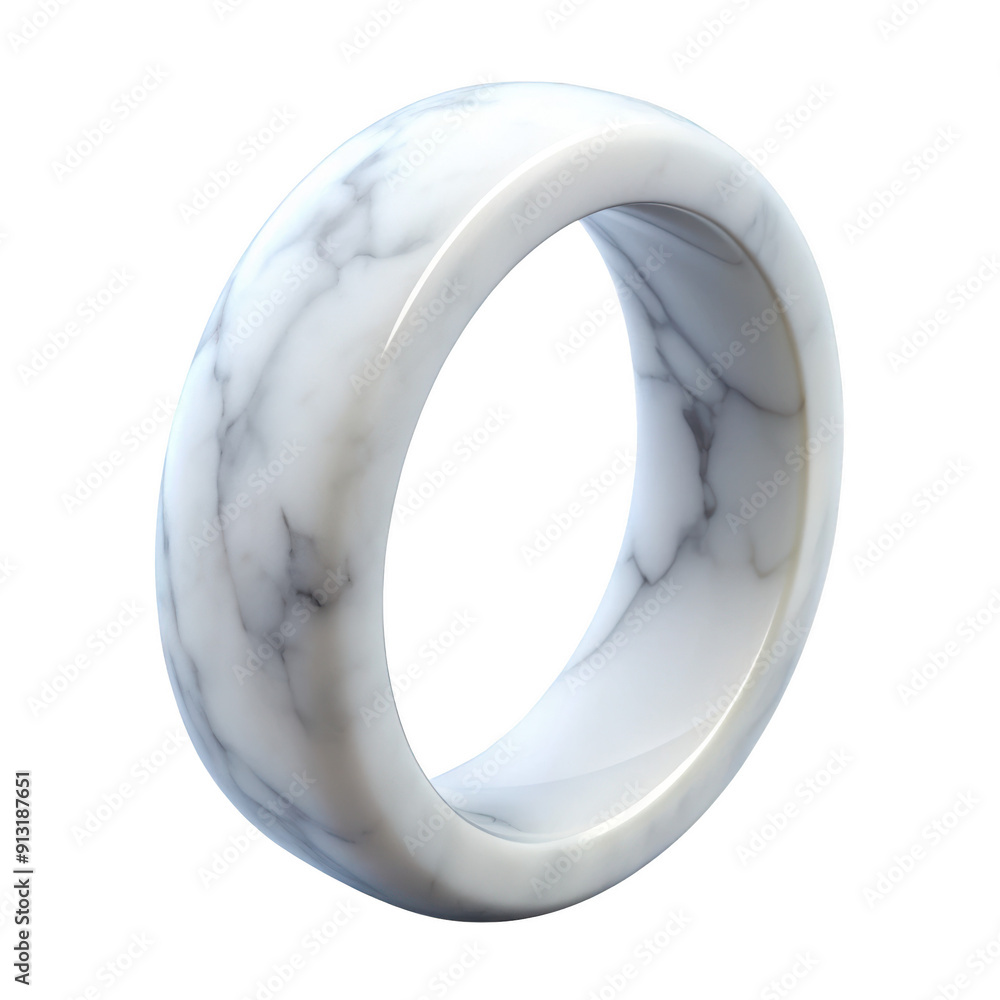 Poster marble ring with veins displaying a polished and elegant stone design with natural veining patterns.