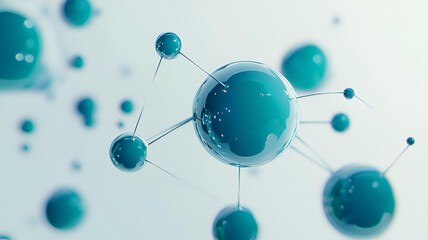 Obraz premium Atoms background, atomic structure, science