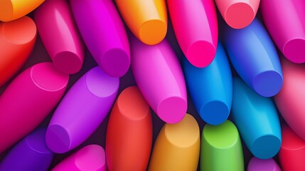 A colorful array of lipsticks in various shades. Concept of vibrancy and diversity, showcasing the wide range of colors available in the product