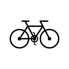 Obraz premium Bicycle icon editable stroke. Bike line icon isolated on white background. Vector illustration.