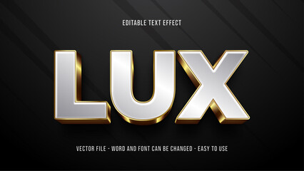 Editable luxury theme text effect, gold text style effect