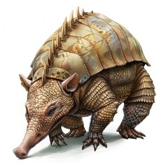 Fototapeta premium Armadillo devil fantasy animal cartoon isolated whitebackground 16:9