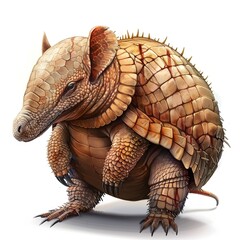 Fototapeta premium Armadillo murderer fantasy animal cartoon isolated whitebackground 16:9