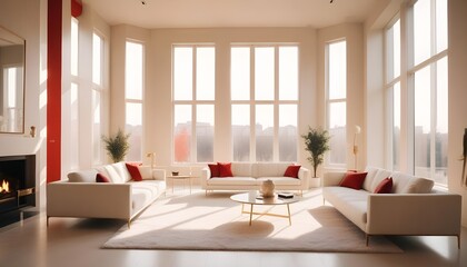 Fototapeta premium Photo interior modern design room 3d illustration