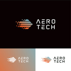 Aero tech logo design ideas business name editable vector template  royalty free image