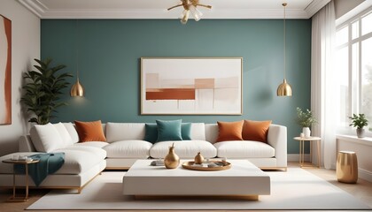 Photo interior modern design room 3d illustration