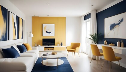 Fototapeta premium Photo interior modern design room 3d illustration