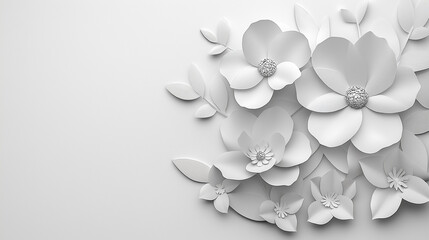 Illustrazione di fiori con spazio per il testo