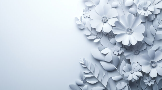 Illustrazione di fiori con spazio per il testo