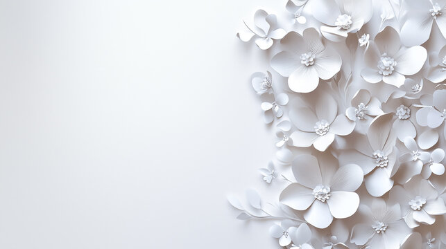 Illustrazione di fiori con spazio per il testo