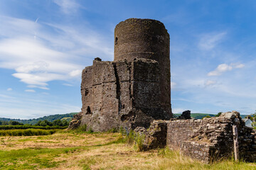 Naklejka premium Ruins of Tretower Castle near Brecon in Mid Wales, UK