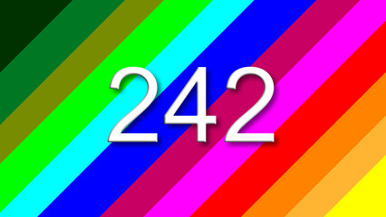 242 colorful rainbow background year number