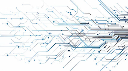 Abstract digital technology background with dynamic lines and nodes representing connectivity and innovation.