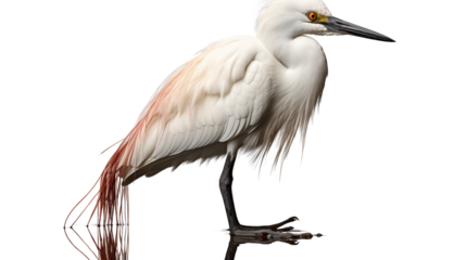 snowy egret transparent background.