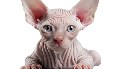 Sphynx cat transparent background.