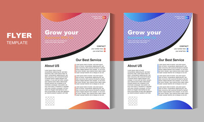 business flyer with gradient