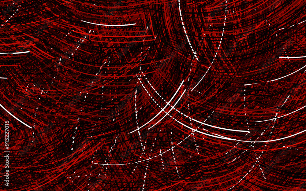 Poster dark red vector backdrop with wry lines.