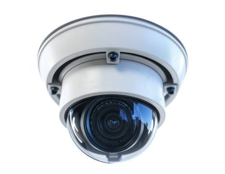 White security CCTV camera, cut out