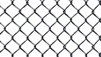 Chain link fence, cut out
