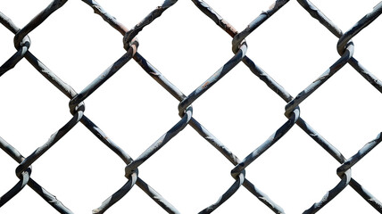 Fototapeta premium Chain link fence, cut out