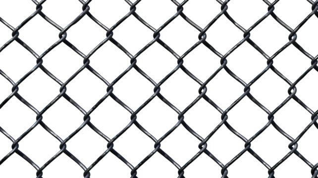 Chain link fence, cut out