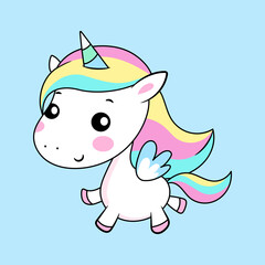 cute baby unicorn magic animal print