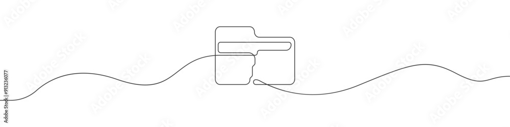 Poster folder icon line continuous drawing vector. one line folder icon vector background. folder icon. con