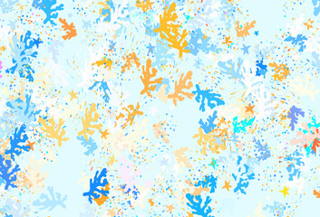 Light Blue, Yellow vector template with chaotic shapes.