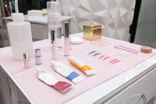 Essential tools and products for a pedicure session