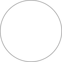 Circle round frame. Dot border line pattern