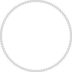 Circle round frame. Dot border line pattern