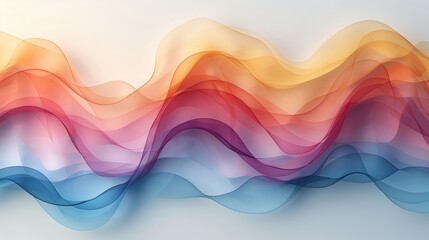 An abstract wave pattern in shades conveys movement and fluidity in a dynamic and interconnected design, symbolizing harmony and continuous flow
