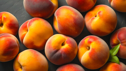 peaches on the table