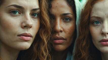 portrait of three women