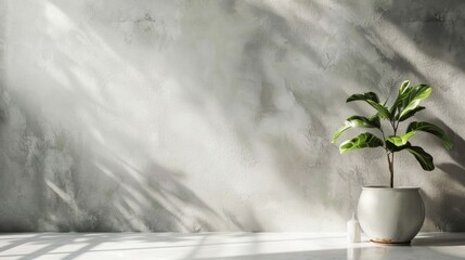 Minimalist decor with a potted plant