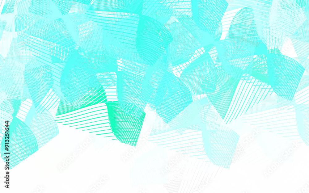 Poster light green vector pattern with random forms.