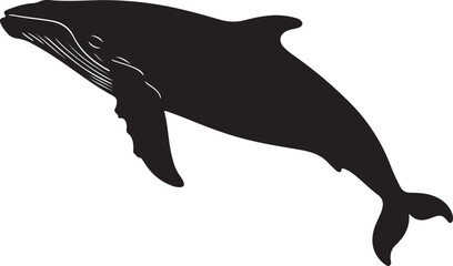 Obraz premium Whale Silhouette Vector
