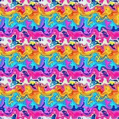 Whimsical ink splodge digital pattern with fun dripping paint effect graphic design. Playful summer party fun backdrop to wall and paper artwork in repeatable cover