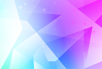 Obraz premium Light Pink, Blue vector background with polygonal style.