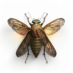 Cicada Light element fantasy cartoon isolated whitebackground 16:9