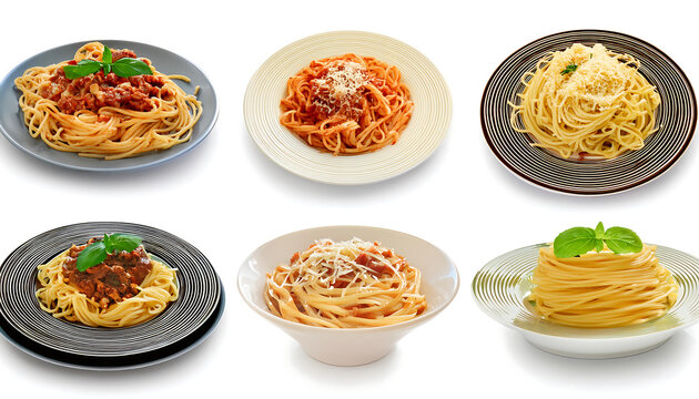  Spaghetti Collection (Carbonara, Bolognese, Marinara, Side View) &ndash; A collection of spaghett_1(286)