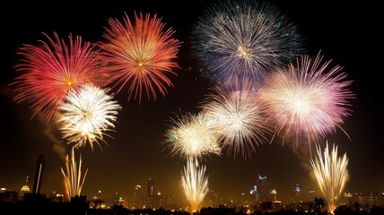 fireworks in the sky New Years eve