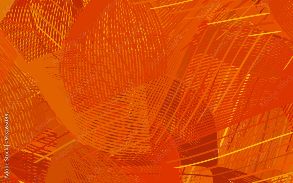 Poster light orange vector pattern with random forms.